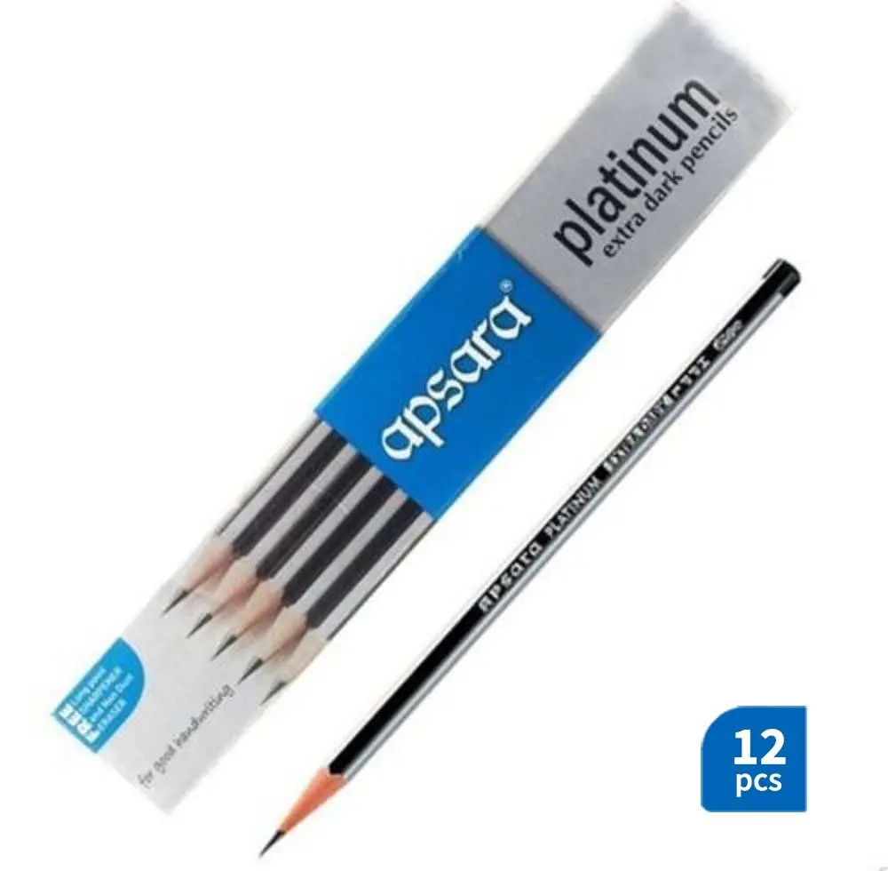 Apsara Platinum Extra Dark Pencils (12 Pcs Box)