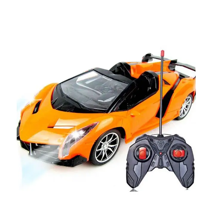 Remote Control Sports Racing Car with LED Light - Orange