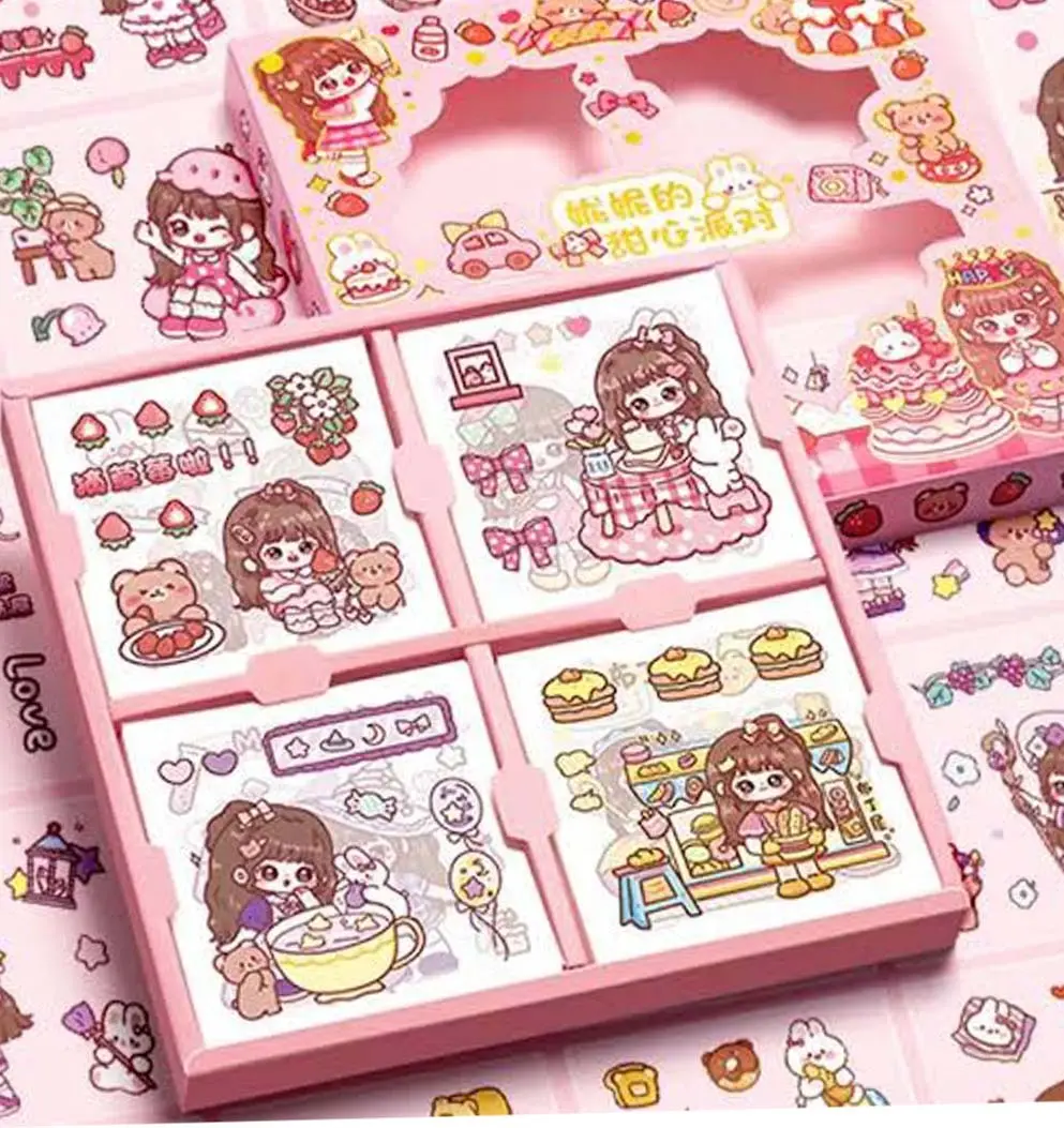Cute Kawaii Cartoon Sticker Box Set