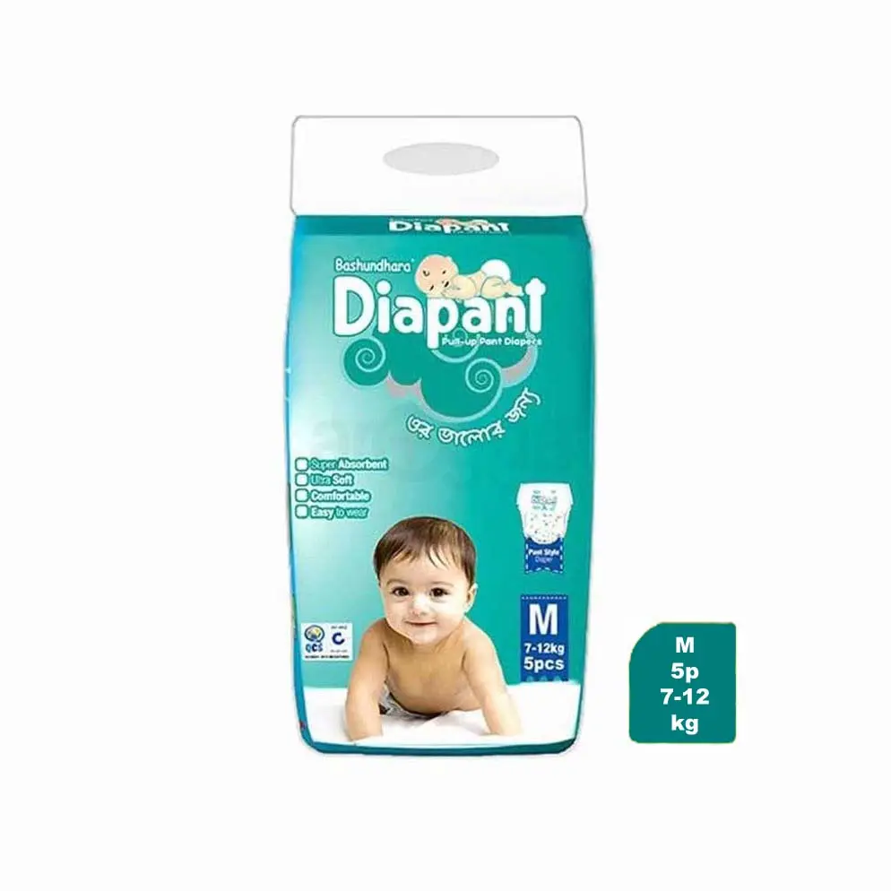 Bashundhara Diapant Pull-Up Pant Diaper - Medium (5 Pcs)