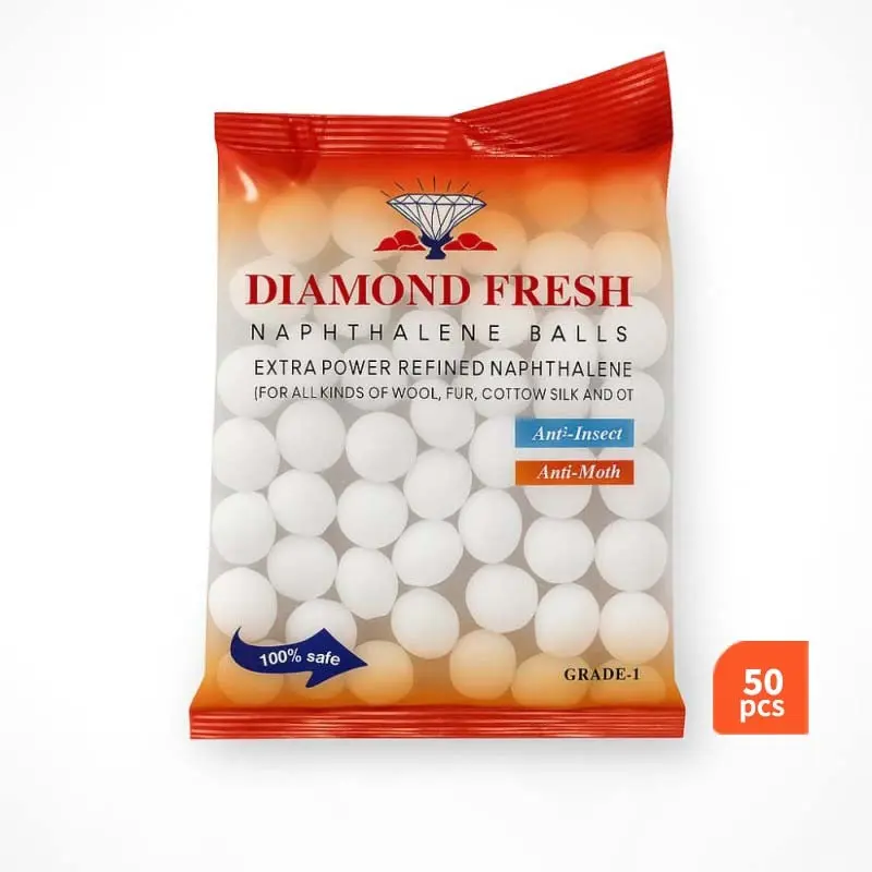 DIAMOND FRESH Extra Power Refined Naphthalene Balls (50 Pcs)