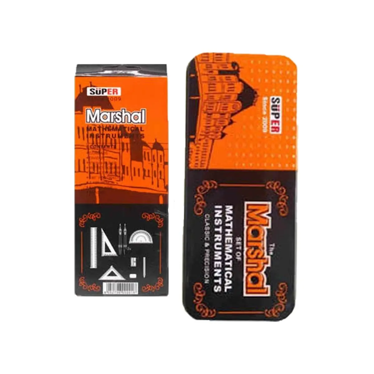 Marshal Mathematical Instruments Set with Metal Tin Case
