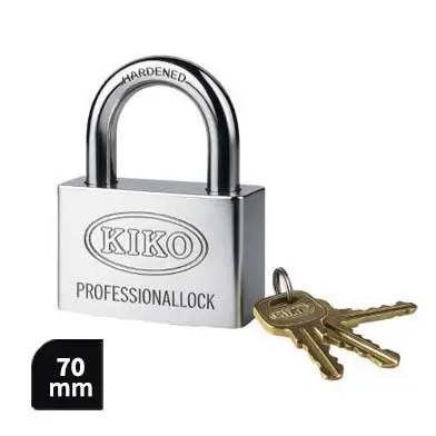 KIKO Professional Heavy-Duty Steel Padlock with Keys