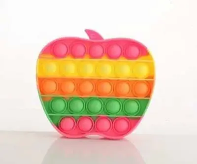 Rainbow Apple Shape Pop It Fidget Toy