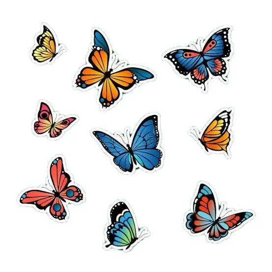 Aesthetic Butterfly Stickers Sheet