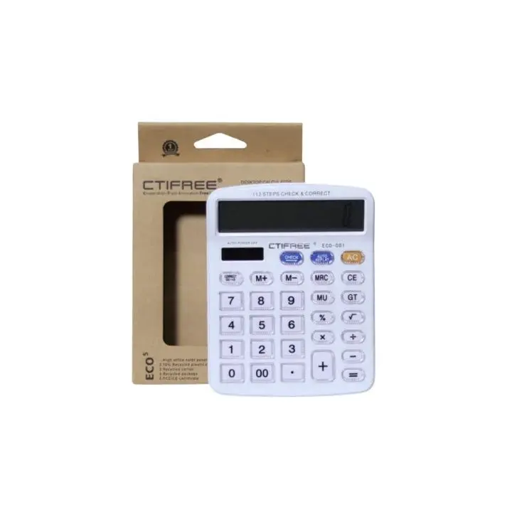 CTIFREE ECO-001 Desktop Calculator (112 Steps Check & Correct)