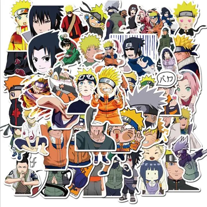 Anime Naruto Waterproof Vinyl Stickers Pack (50 Pcs)
