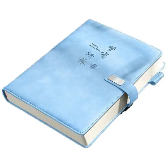 Aesthetic Blue Leather Journal & Notebook