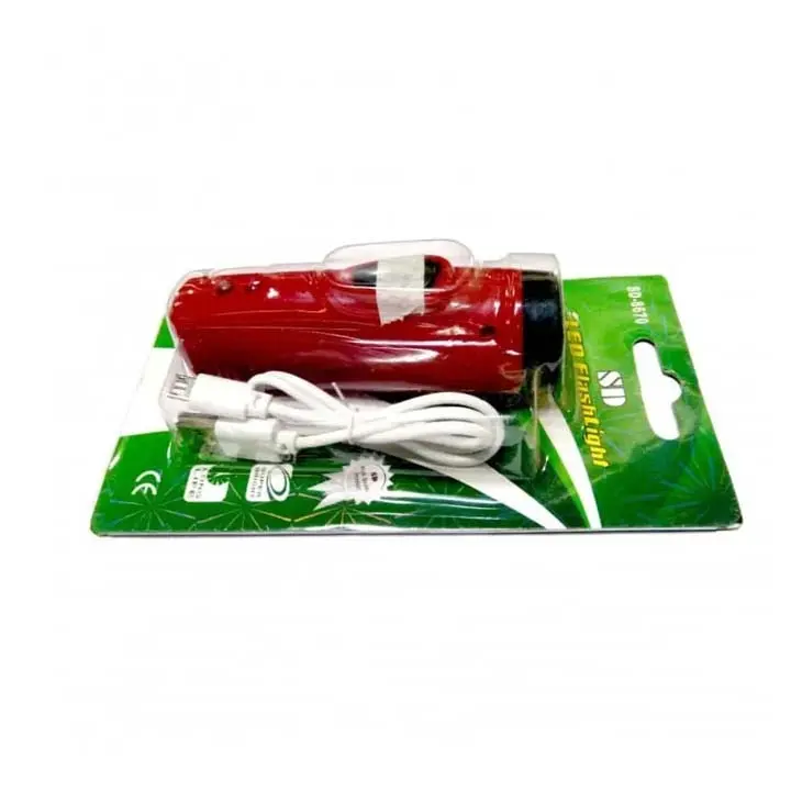 SD-8670 Rechargeable LED Flashlight with Charging Cable