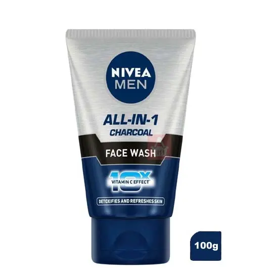 Nivea Men All-In-1 Charcoal Face Wash (100g)