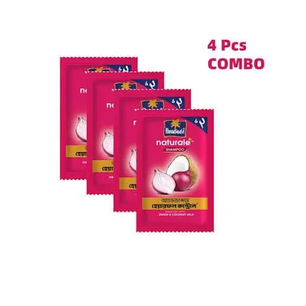 Parachute Naturale Anti-Hairfall Shampoo Sachet (4 Pcs Combo)