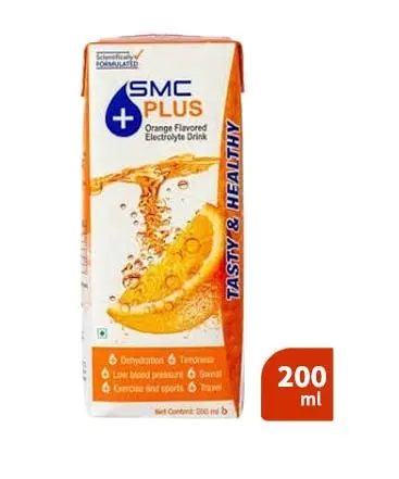 SMC Plus Orange Flavored Electrolyte Drink – Rehydration Energy Drink (200 ml)