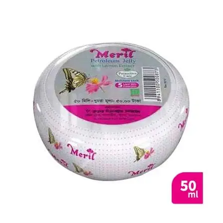 Meril Petroleum Jelly with Lemon Extract – Protective Care Moisture Lock (50 ml)