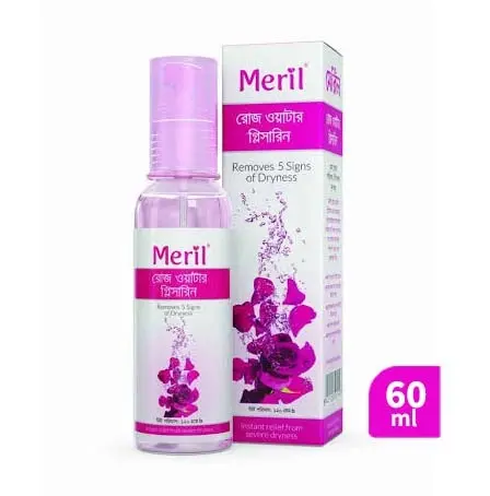 Meril Rose Water Glycerin – Removes 5 Signs of Dryness (60 ml)