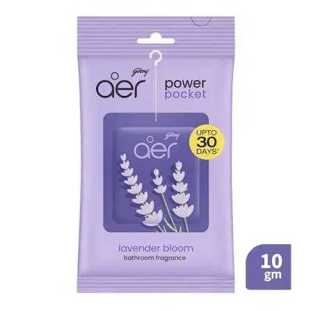 Godrej aer Power Pocket Bathroom Air Freshener – Lavender Bloom (10 gm)