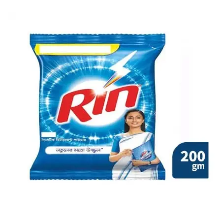 Rin Synthetic Detergent Powder – Brightness and Stain Removal (200 gm)