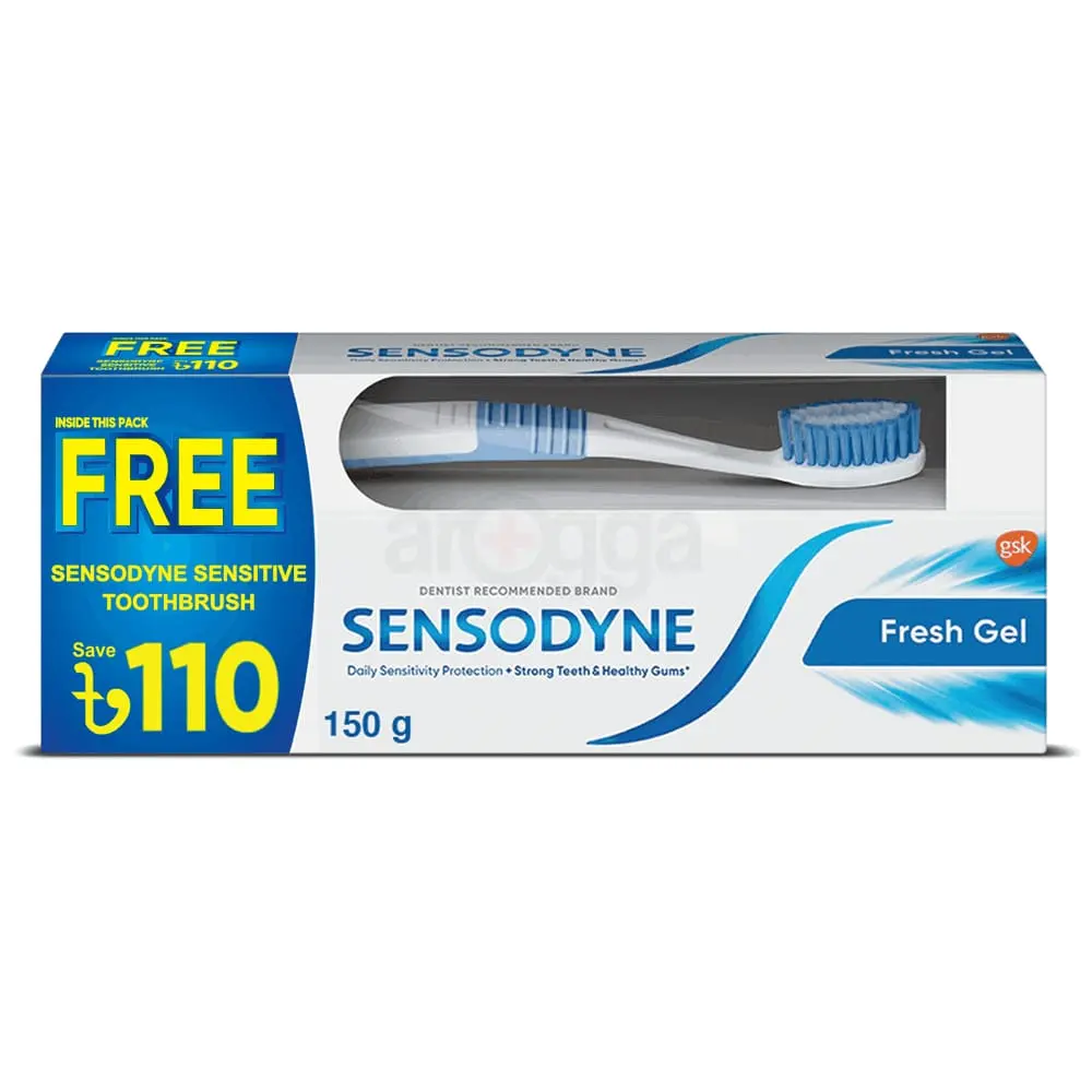 Sensodyne Fresh Gel Toothpaste with Free Sensitive Toothbrush
