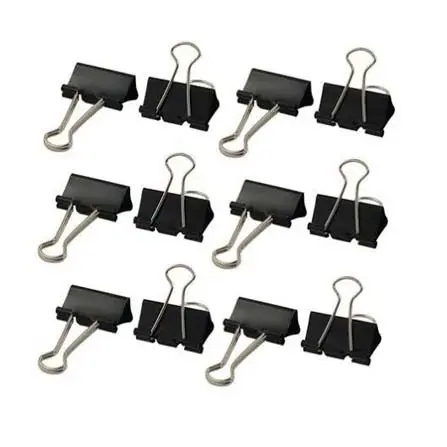 Black Metal Binder Clips