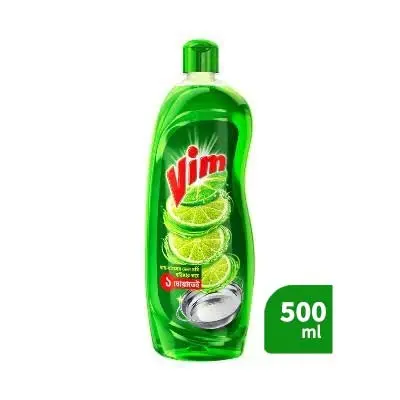 Vim Dishwash Liquid – Lemon Fragrance and Grease Removal (500 ml)