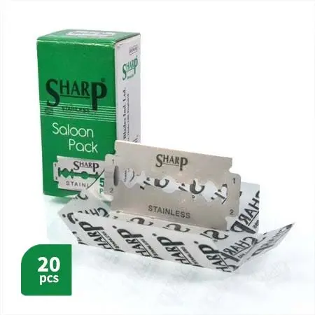 Sharp Stainless Saloon Pack Razor Blades – 20 Pcs Pack
