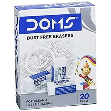 DOMS Dust Free Erasers Box (20 Pcs Pack)