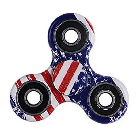 US Flag Print Tri-Spinner Fidget Toy