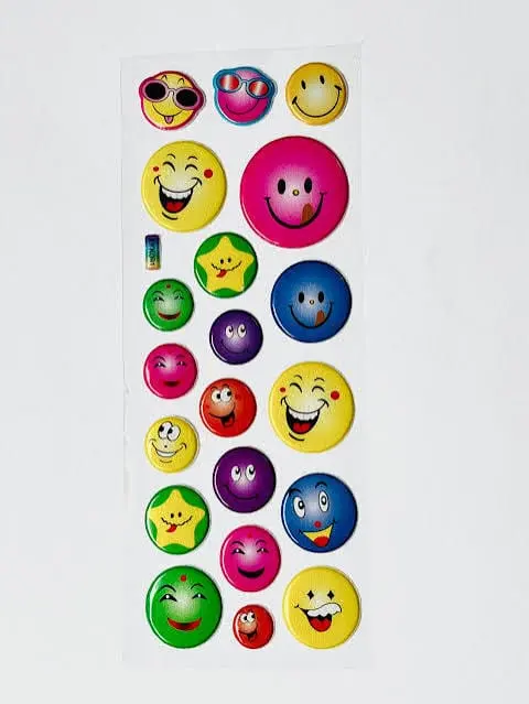 Smiley Emoji Cartoon Decorative Sticker Sheet