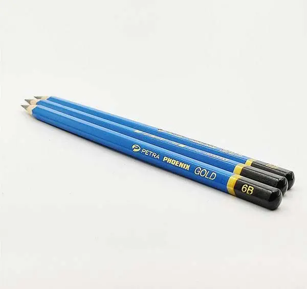 Petra Phoenix Gold 6B Drawing Pencil Set