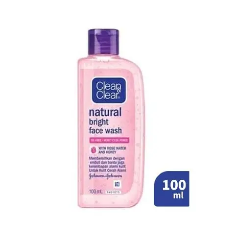 Clean & Clear Natural Bright Face Wash with Rose Water and Honey – 100 ml