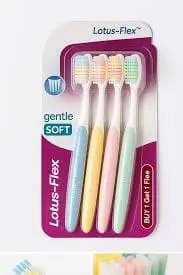 Lotus-Flex Gentle Soft Toothbrush Set (4 Pcs)