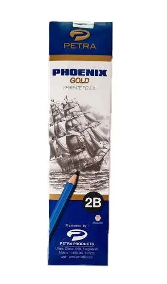 Petra Phoenix Gold 2B Graphite Pencil Box