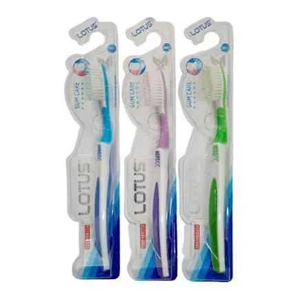 Lotus Gum Care Toothbrush Set (3 Pcs / Assorted Colors)