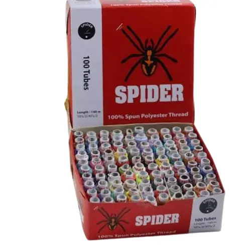 Spider 100% Spun Polyester Sewing Thread (100 Tubes)