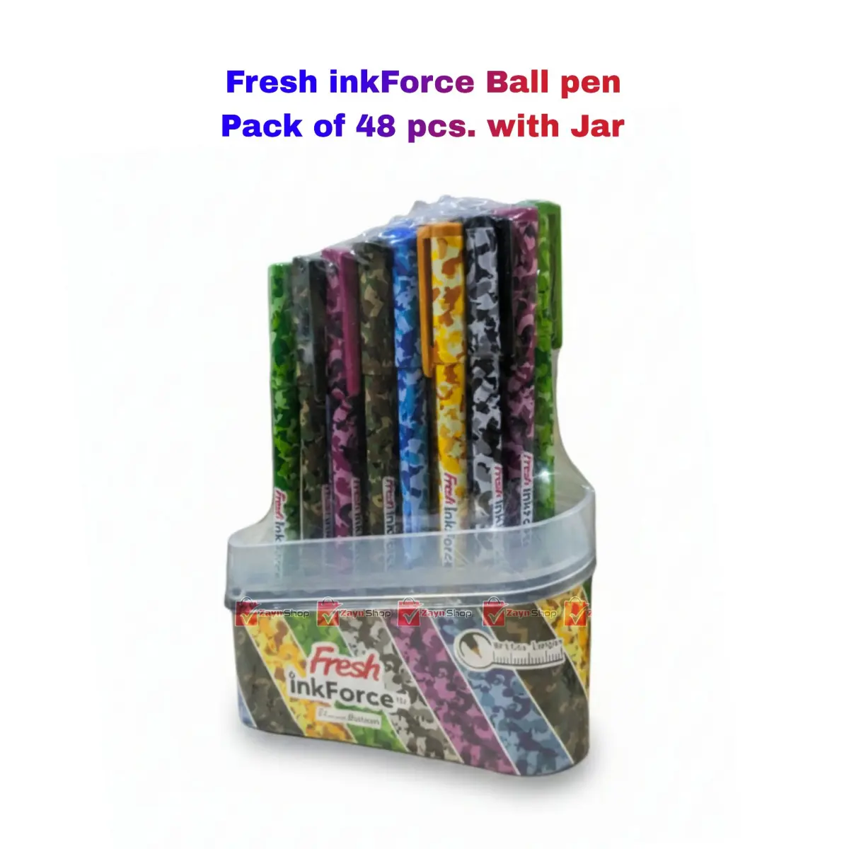 Fresh InkForce Ballpoint Pen Jar (48 Pcs)
