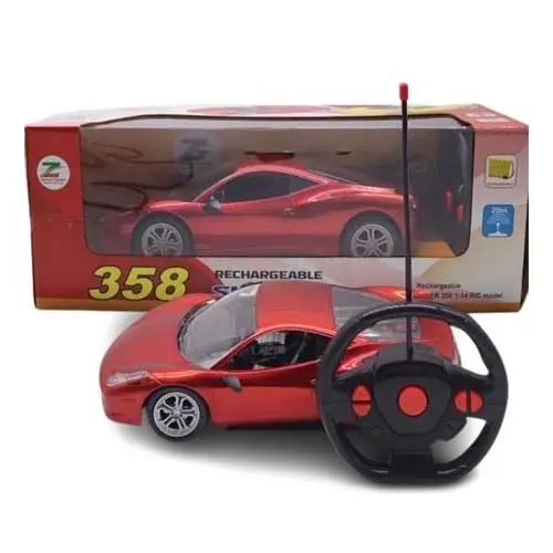 Model 358 Rechargeable Steering Wheel Remote Control RC Sports Car (Red)