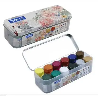 Doms Acrylic Colours Set (12 Shades Box)