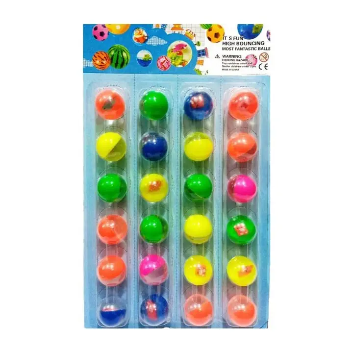 China High Bouncing Rubber Ball Set for Kids – 24 Pcs Multicolor