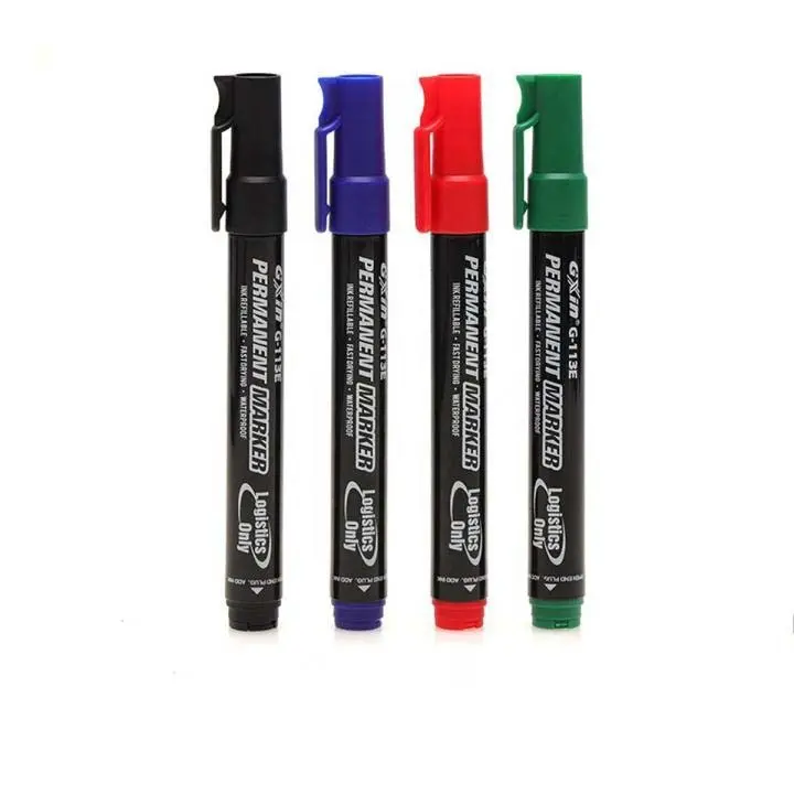 GXin G-113E Permanent Marker Set (Assorted Colors) – 4 Pcs Pack