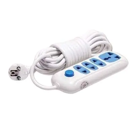 SAFE TOUCH ST-0034 Multiplug 4 Port Extension Socket – 6 Feet Cable