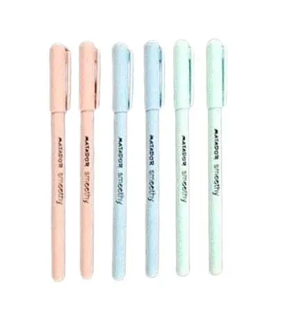 Matador Smoothy Ball Pen Set (Pastel & Assorted Colors) – Pack of 12