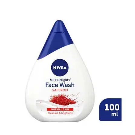NIVEA Milk Delights Face Wash Saffron for Normal Skin – 100 ml