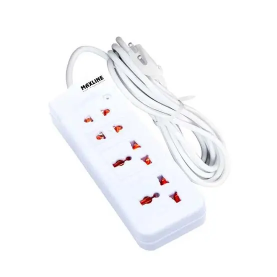Multi Plug Maxline ML-017 Multiplug 4 Port Extention Socket 20 Feet Cable