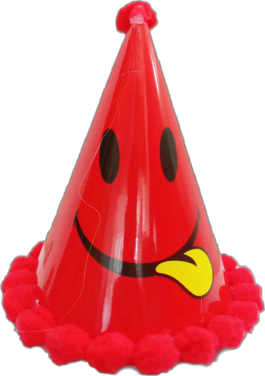 Red Emoji Party Birthday Cap