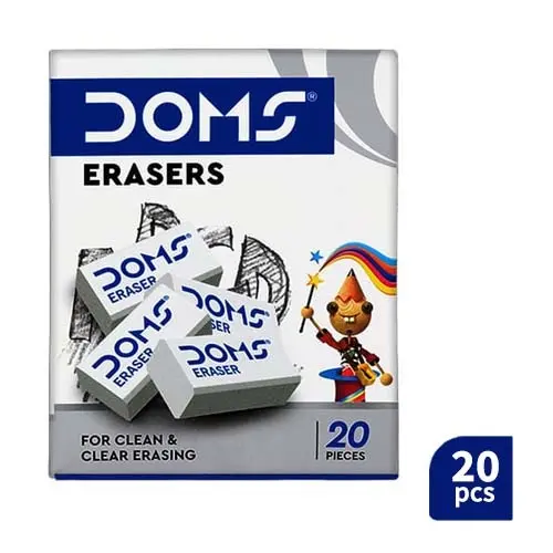 DOMS Erasers Dust Free Eraser – 20 Pieces Box Pack