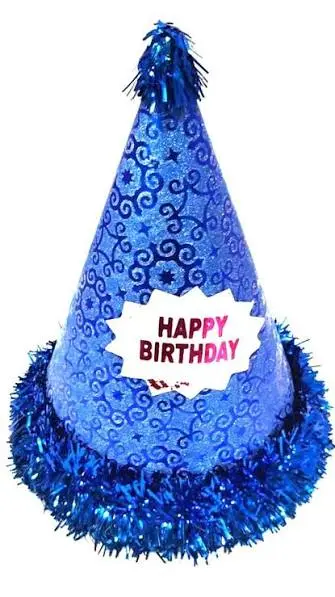 Glitter Shiny Metallic Birthday Cone Hat