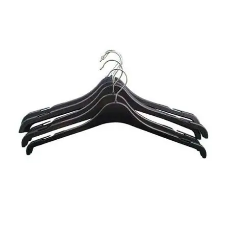 12 Pcs Plastic Hangers Set Best For Adult & Kids Clothing Items (Black)