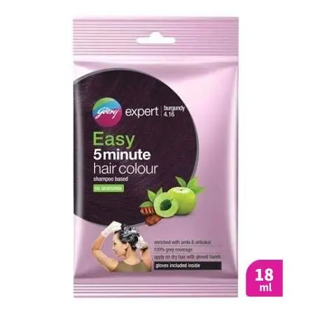Godrej Expert Easy 5 Minute Hair Colour Shampoo Based – Burgundy 4.16 (18 ml)