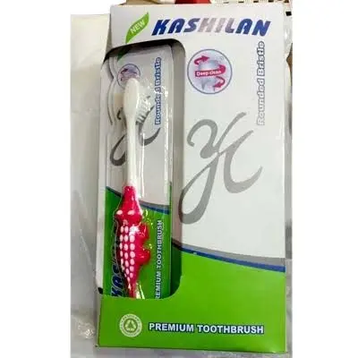 Kashilan Kids Premium Crocodile Toothbrush (Pink)