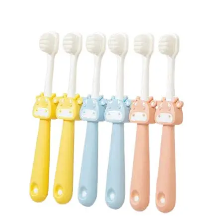 Cartoon Animal Handle Kids Soft Toothbrush Set
