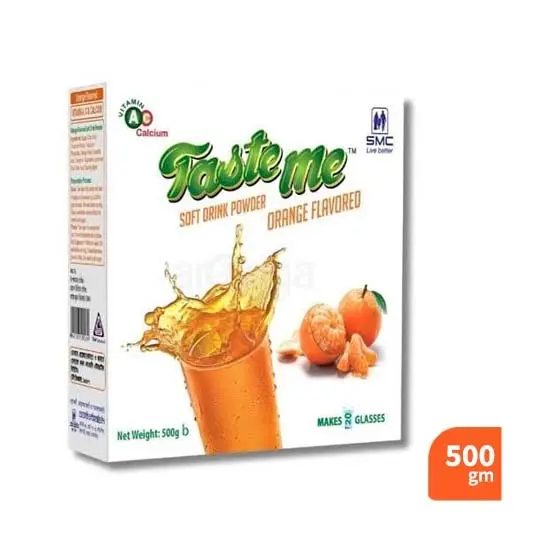 TasteMe Soft Drink Powder – Orange Flavored (500 gm Box)